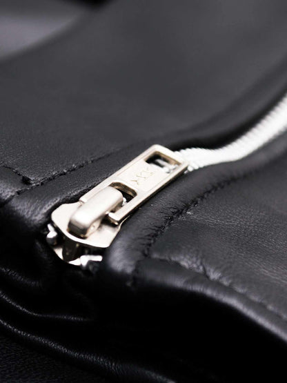 Black Leather Biker Jacket