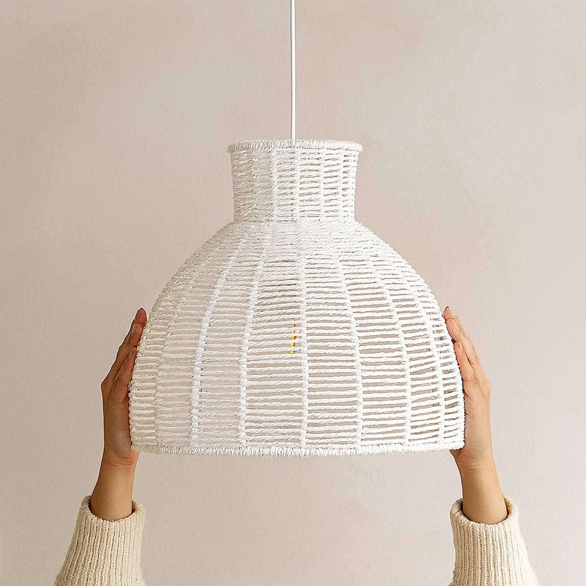 Kellie Rope Pendant Light - White