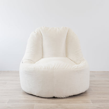 Lounger Plush Fur Bean Bag Chair Cover - Cream