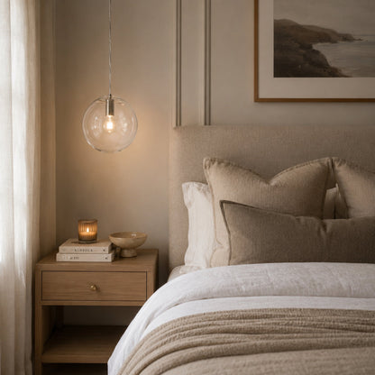 Ariana Glass Pendant Light - Chrome