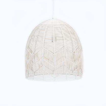 Amalfi Rattan Lace Pendant Light - Whitewash