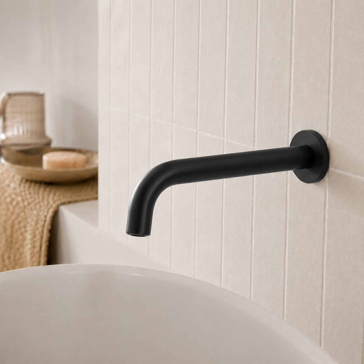 Reno Wall Spout - Matt Black
