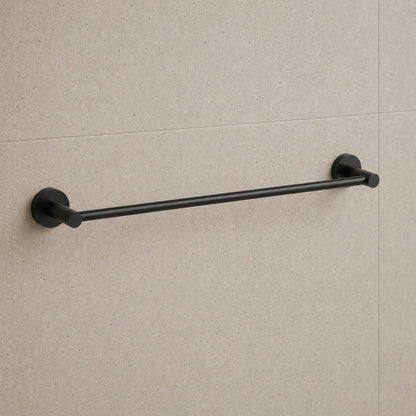 Reno Single Towel Rail - Matt Black