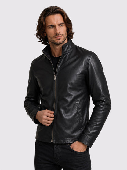 Black Biker Leather Jacket