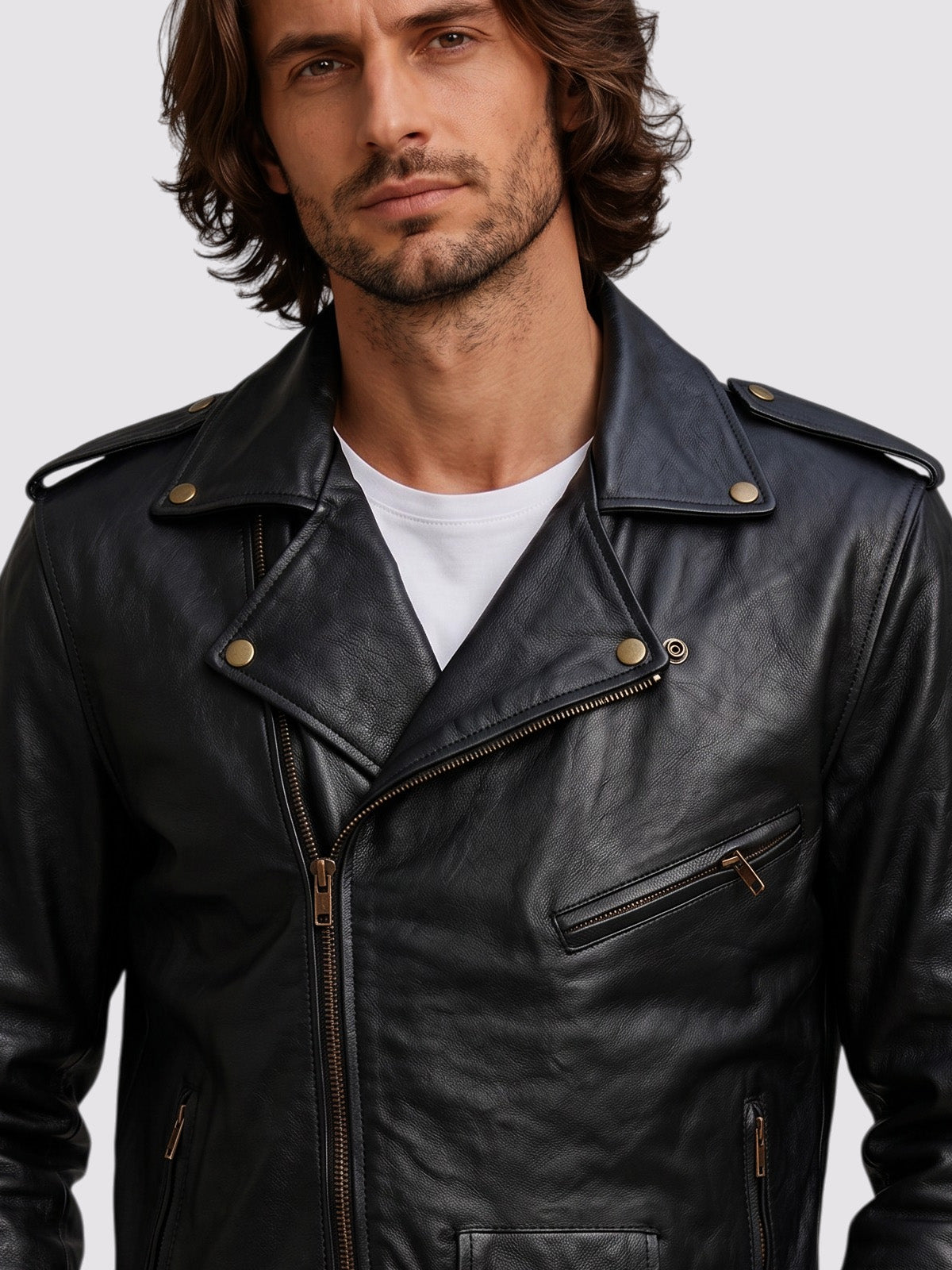 Black Leather Motorcycle Jacket
