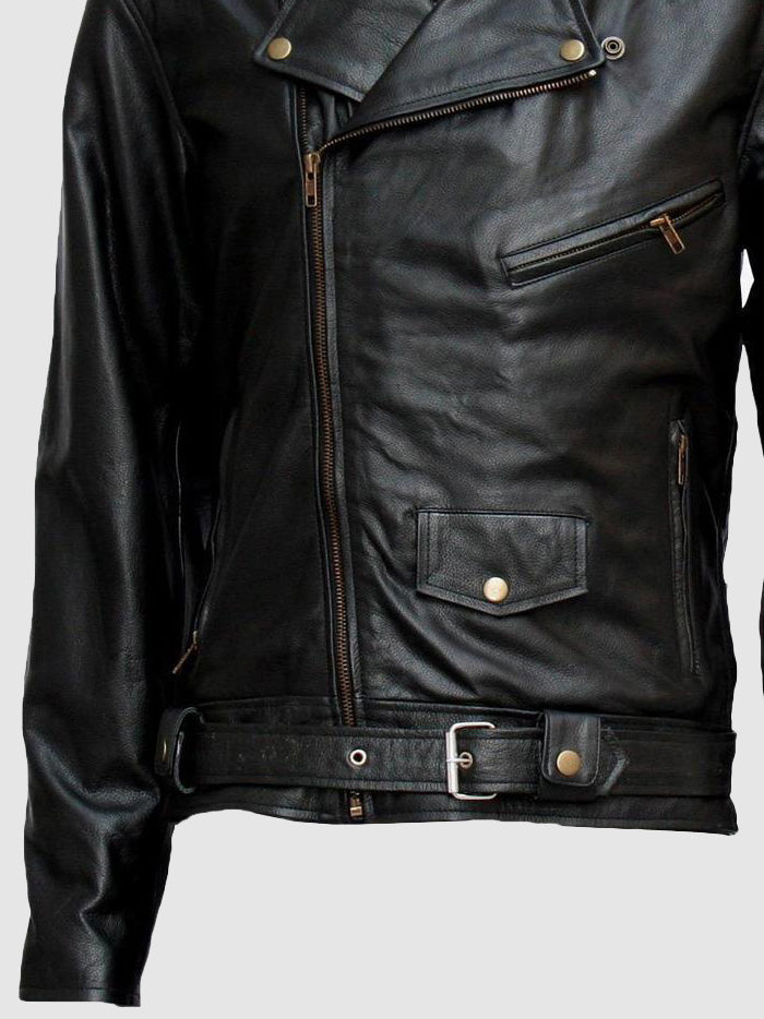 Black Leather Motorcycle Jacket