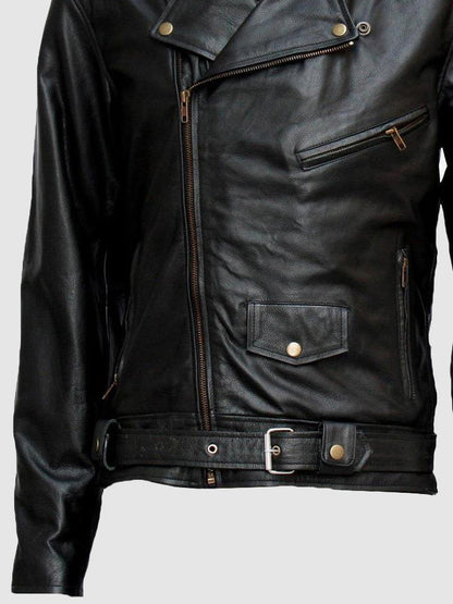 Black Leather Motorcycle Jacket