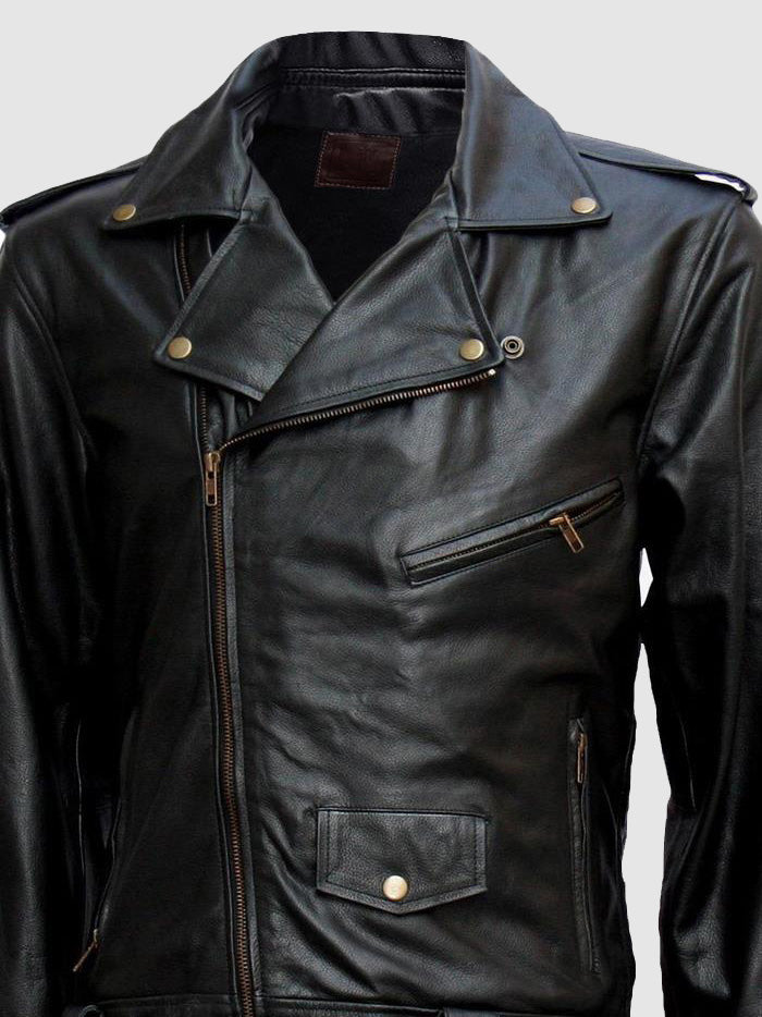 Black Leather Motorcycle Jacket