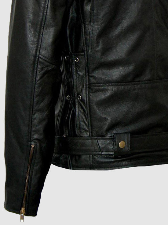 Black Leather Motorcycle Jacket