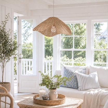 Molly Pendant Light - Wavy Rattan