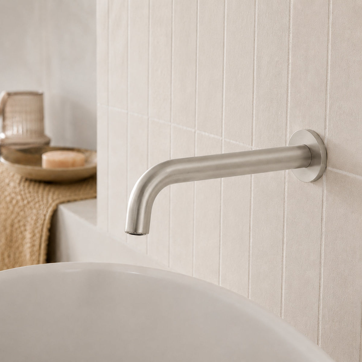 Reno Wall Spout - Brushed Nickel
