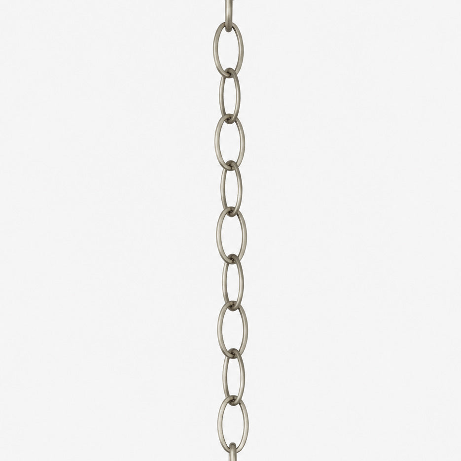 50cm Chain Extension Including Carabiner - Brushed Nickel