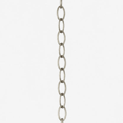 50cm Chain Extension Including Carabiner - Brushed Nickel