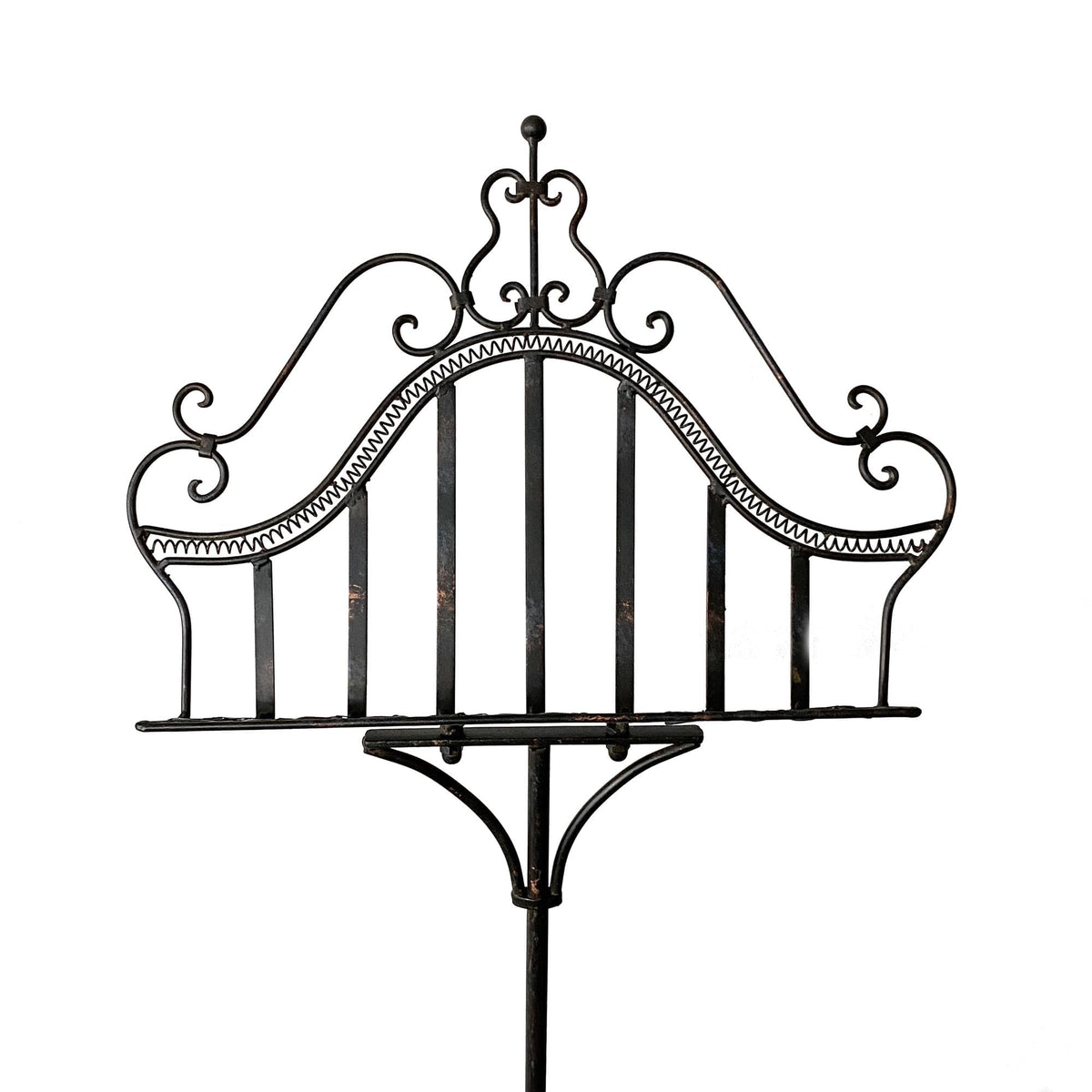 Ornate Metal Music, Book or Menu Stand - Distressed Black