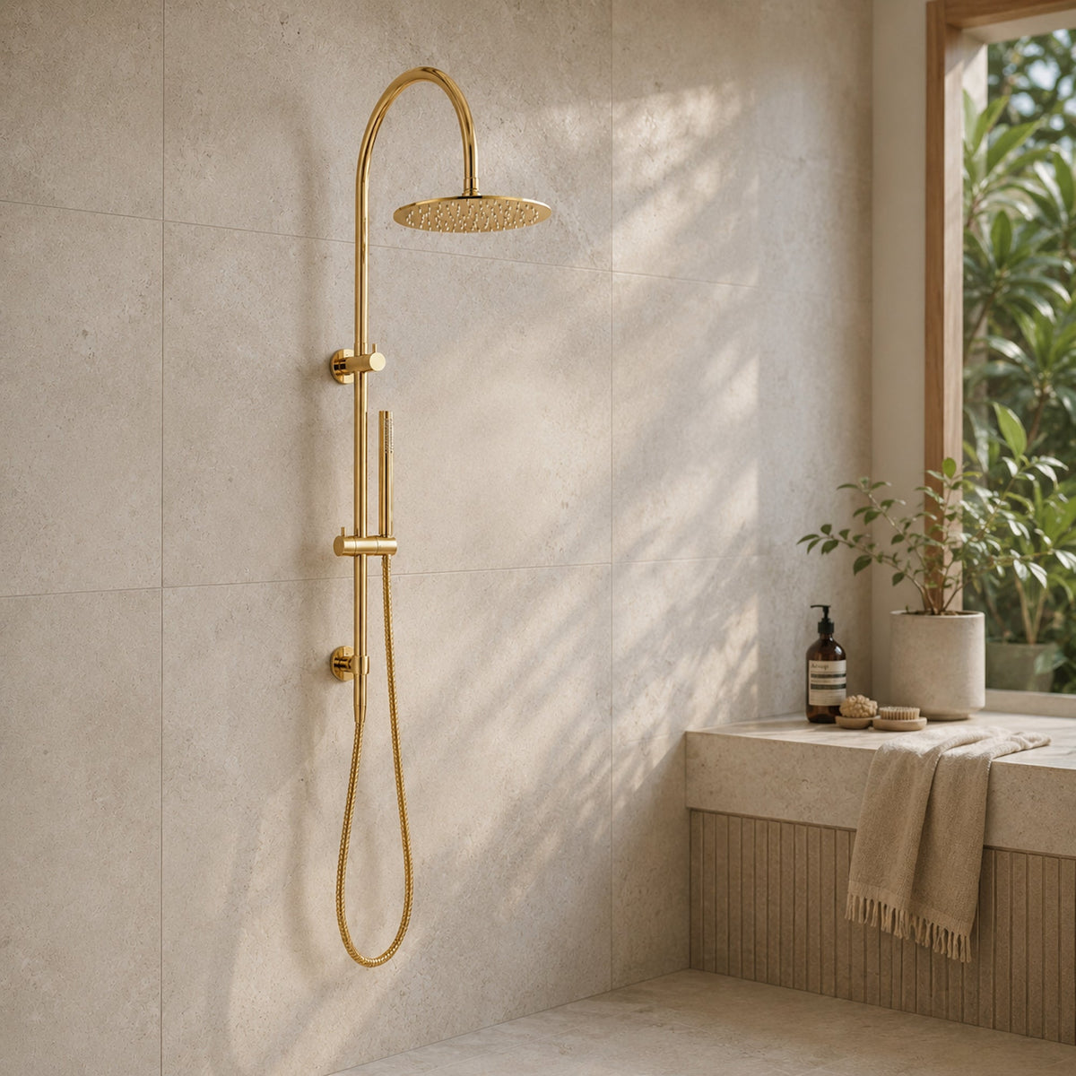 Reno Combination Shower - Polished Gold