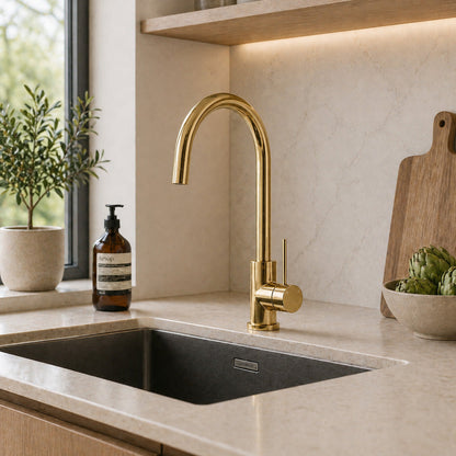 Reno Kitchen Mixer - Polished Gold