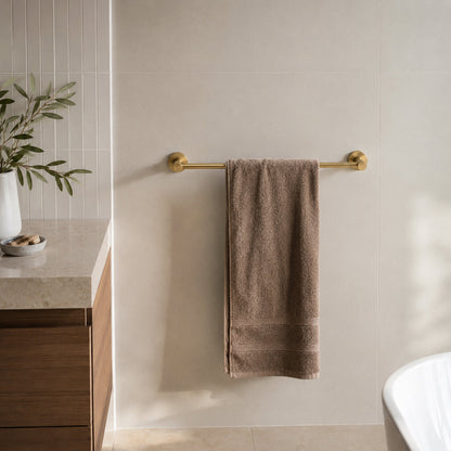 Reno Single Towel Rail - Polished Gold