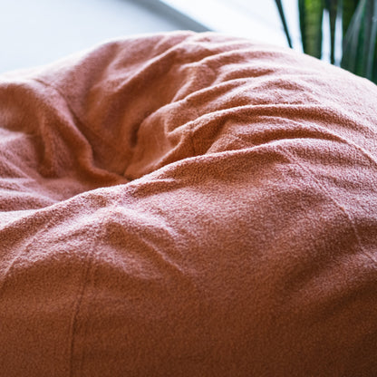 Boucle Fur Bean Bag - Rust