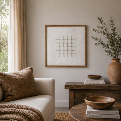 Rustic Reverie Light - Ready To Hang Wall Art - 62x62cm