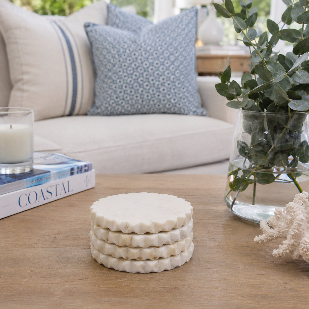 Jagged Edge Marble Coaster Set