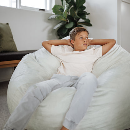 Pierre Fur Bean Bag - Silver Grey
