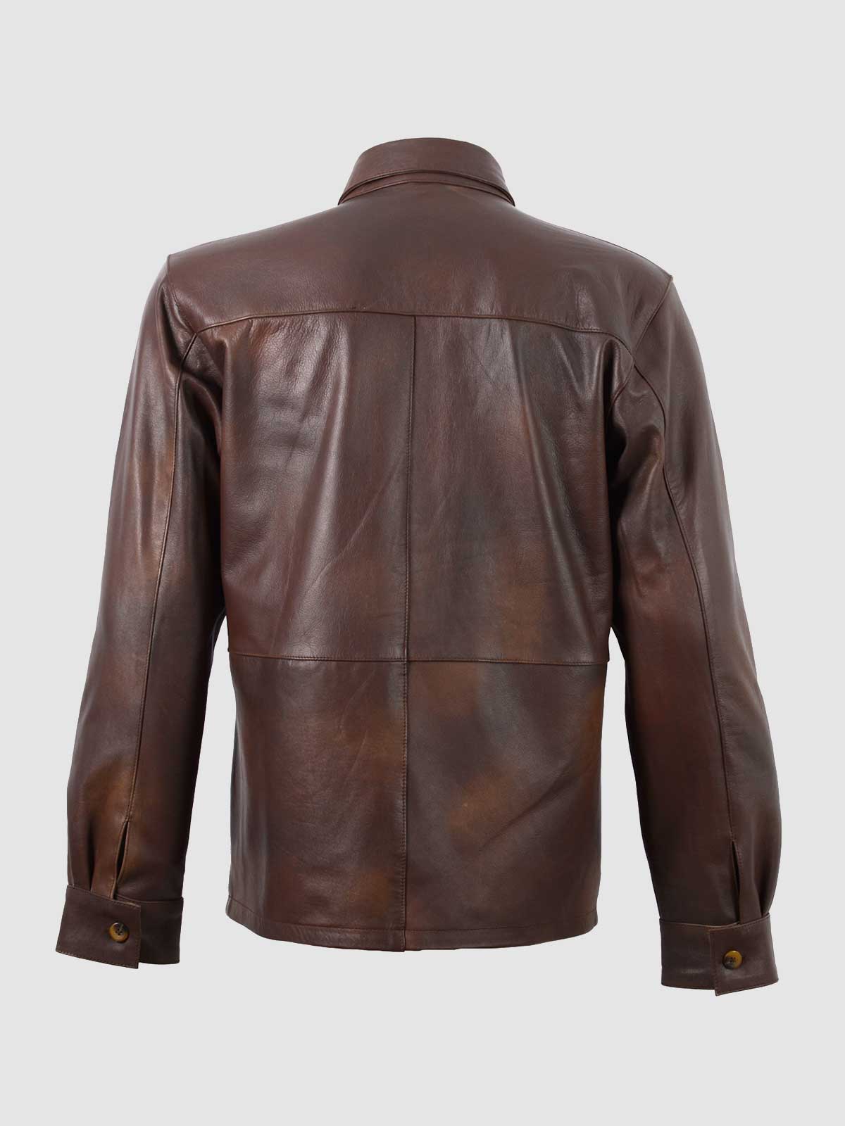 Brown Leather Spring Shirt