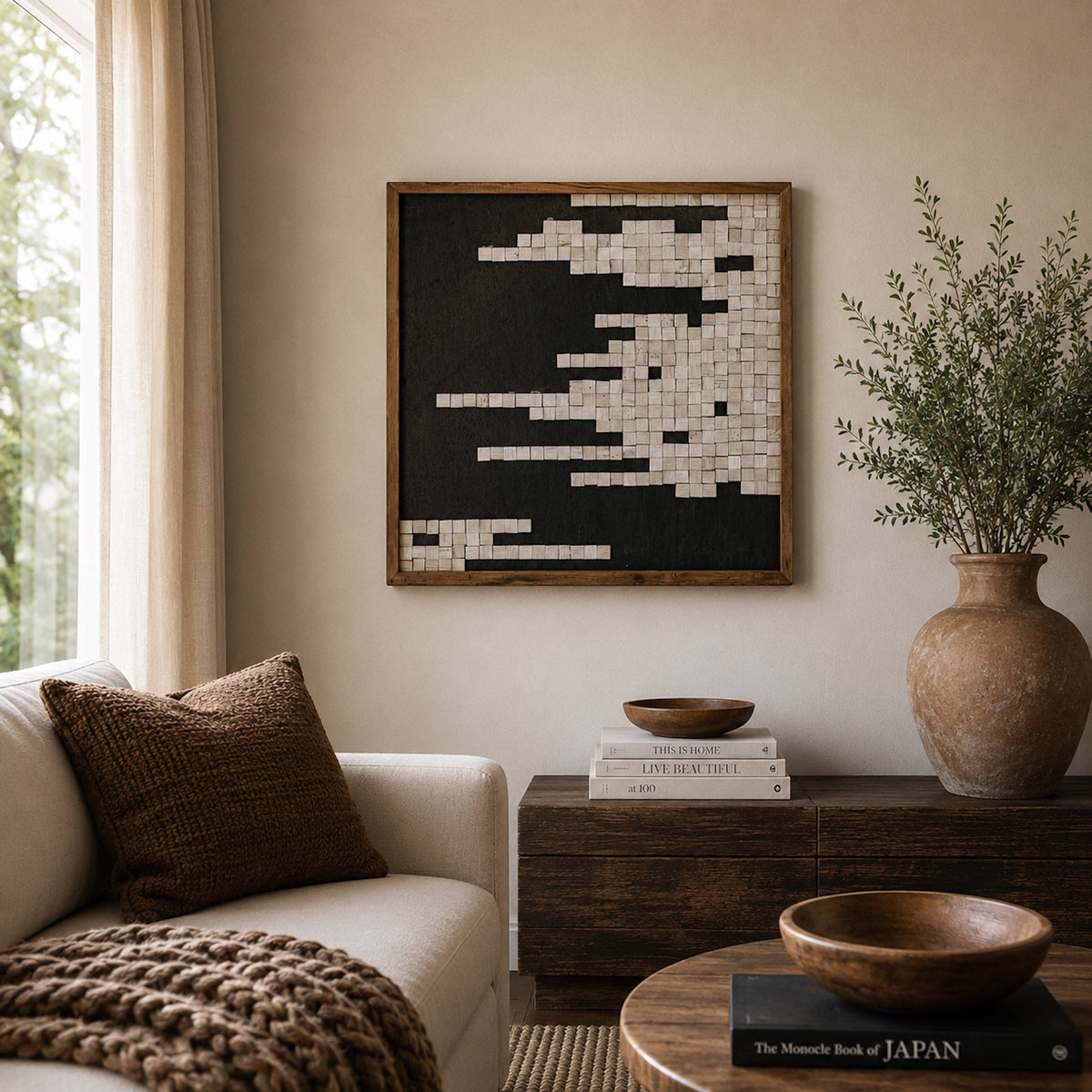 Timber Hues - Ready To Hang Wall Art - 62x62cm