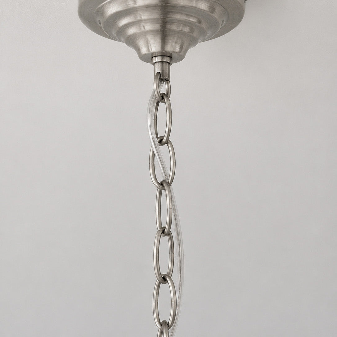 50cm Chain Extension Including Carabiner - Brushed Nickel