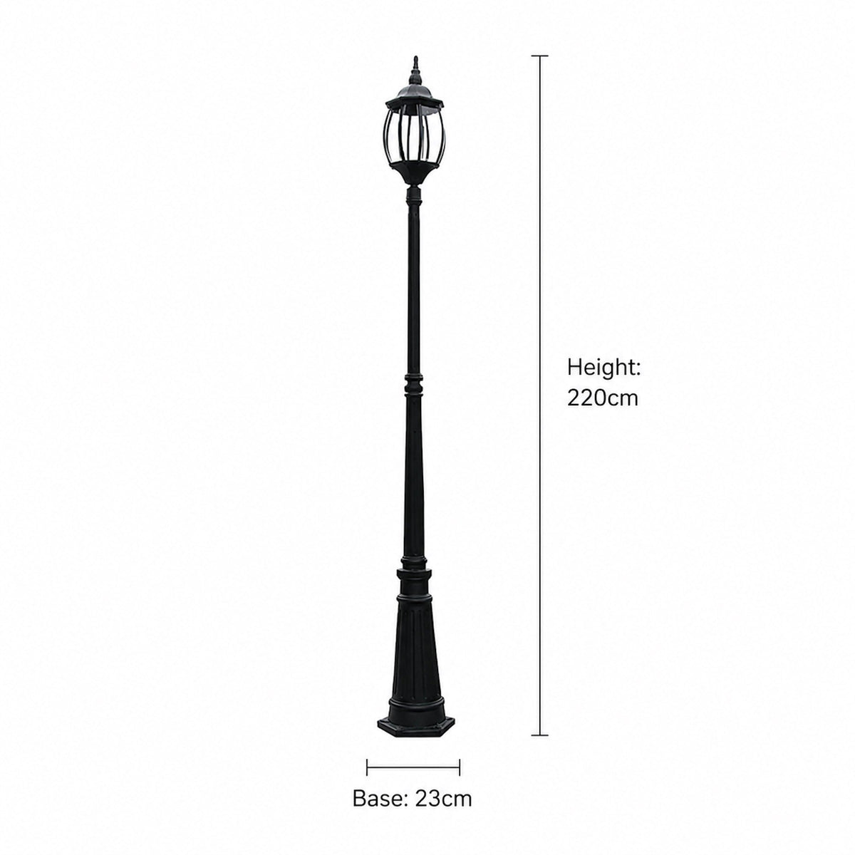 Victorian Garden Lamp Post - Black