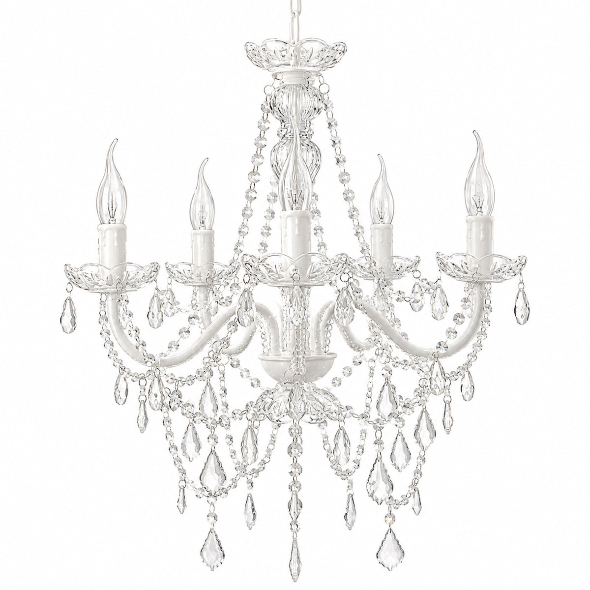 Cassie Chandelier 5 Light - Glass Crystals