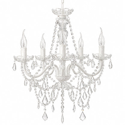 Cassie Chandelier 5 Light - Glass Crystals