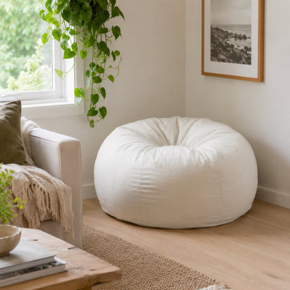 Pierre Fur Bean Bag - White