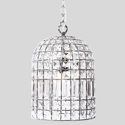 Whitney Dome Glass Crystal Chandelier - Chrome