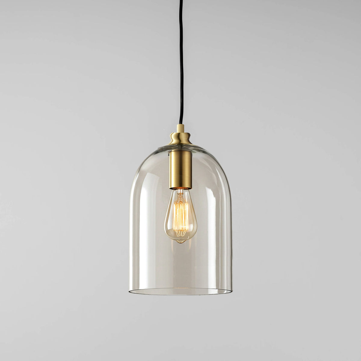 Willow Dome Glass Pendant Light - Gold