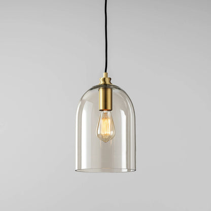 Willow Dome Glass Pendant Light - Gold
